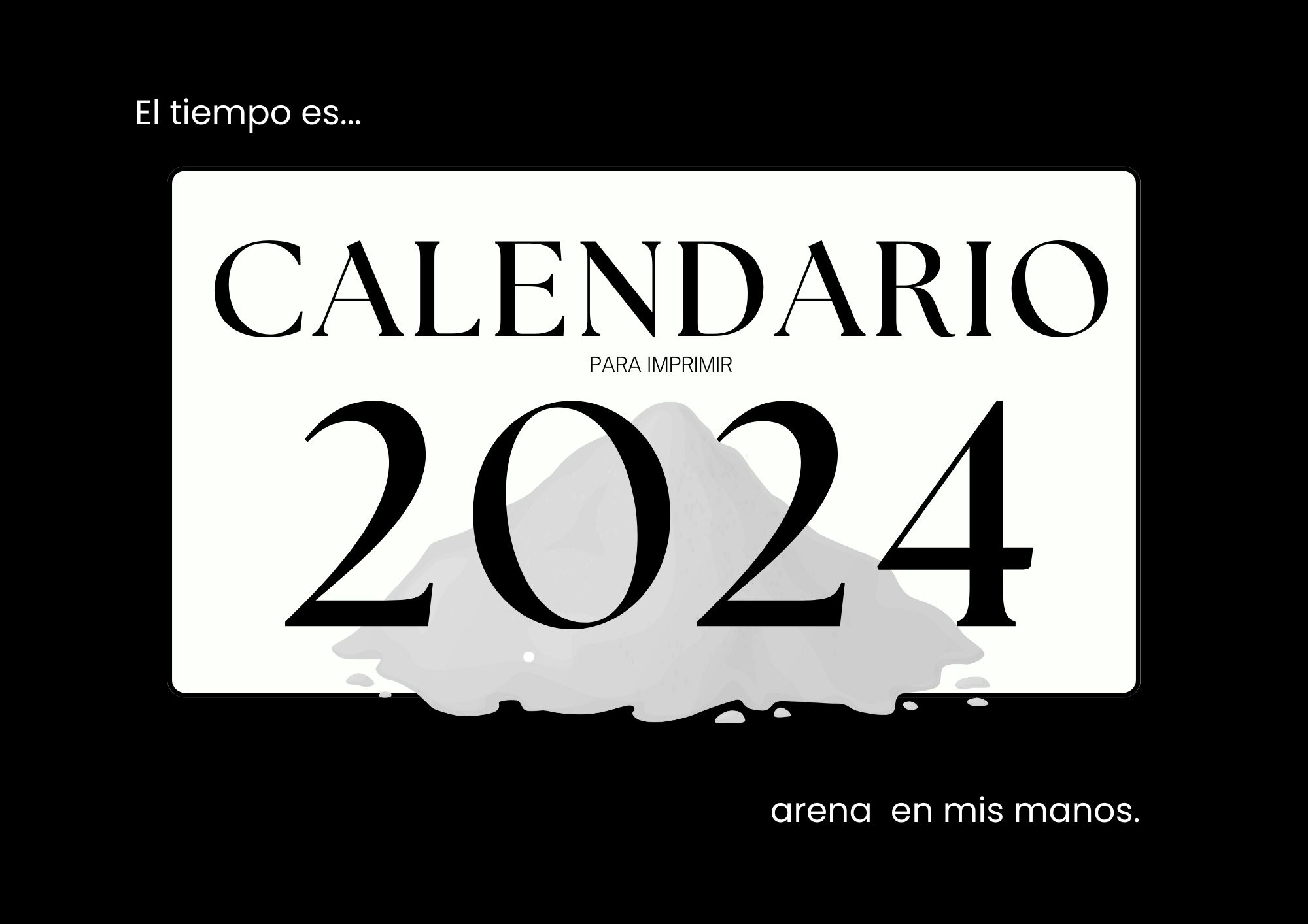 Calendario 2024 para imprimir